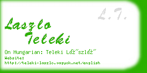 laszlo teleki business card